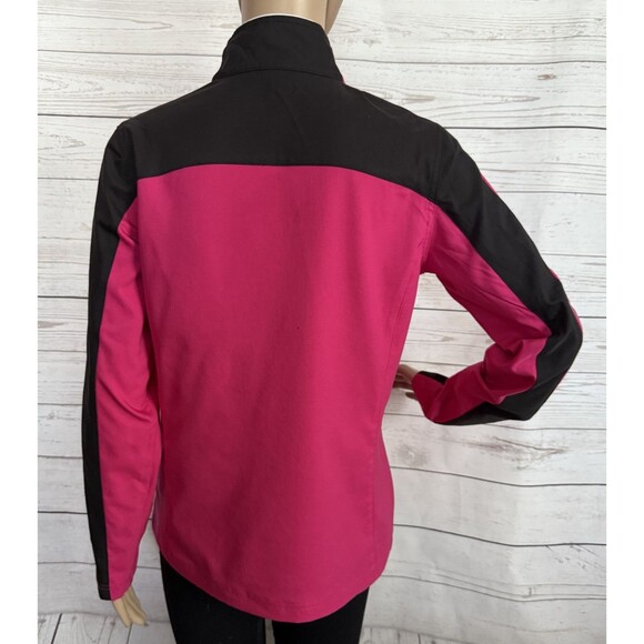 Made for Life Jacket Small Bright Pink Black White Trim Full Zip Athletic Casual - Picture 11 of 14